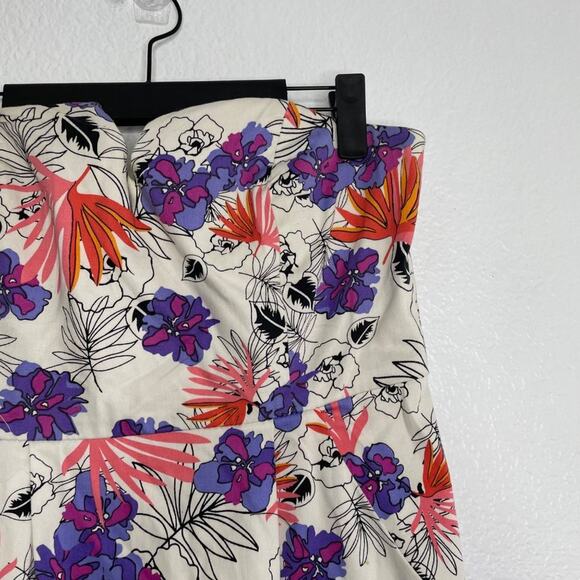 Francesca’s Womens Dress Size M Floral Strapless Sweetheart Neckline Mini - Picture 9 of 14